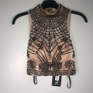 Formal Nude/Black Top